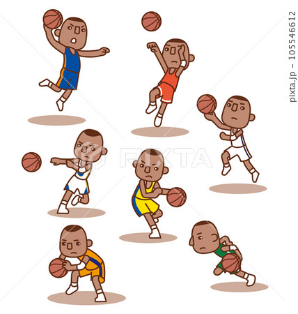 かわいいバスケイラスト集 105546612