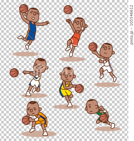 かわいいバスケイラスト集 105546612