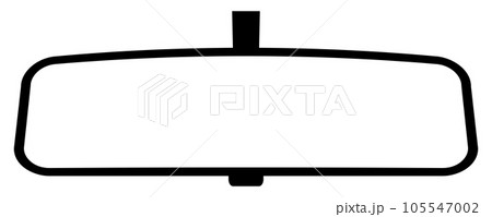 車のルームミラーのシルエット 車のルームミラーのシルエット 105547002