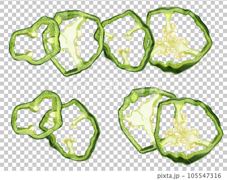 手繪水彩切片辣椒圖一點線集 手繪水彩切片辣椒圖一點線集 105547316