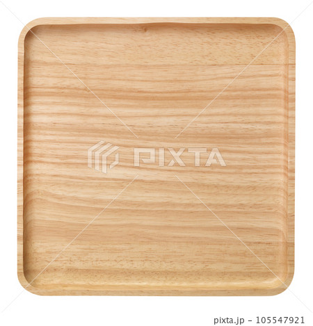 Wooden plate isolated on white background with clipping path. Wooden plate isolated on white background with clipping path. 105547921