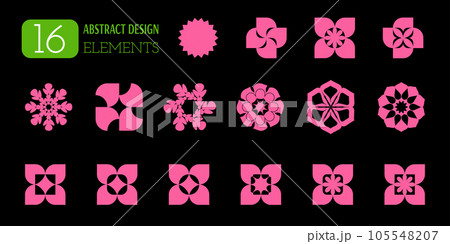 Brutal abstract forms of Swiss design in the style of minimalism. Aesthetics of fashionable geometric shapes in the postmodern style. The design of the Bauhaus in Memphis. Vector. 105548207