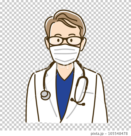 A doctor in a white robe 105548478