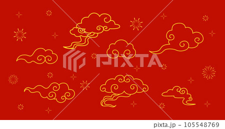 Chinese new year auspicious clouds symbols Chinese new year auspicious clouds symbols 105548769