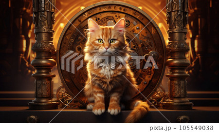 Portrait of a cat in the modern city 105549038