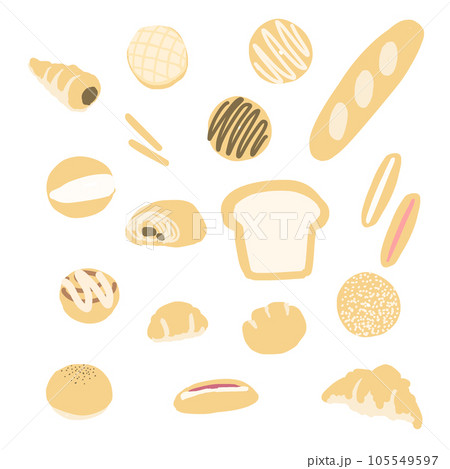 いろいろなパンのイラスト 105549597