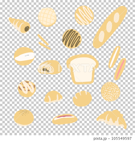 いろいろなパンのイラスト 105549597