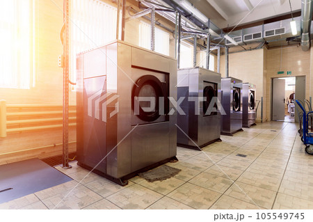 Industrial Washing in public shop, business and laundry Industrial Washing in public shop, business and laundry 105549745