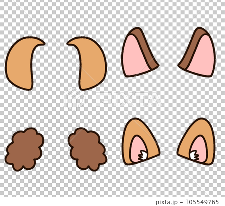 Cute dog ear material set Cute dog ear material set 105549765
