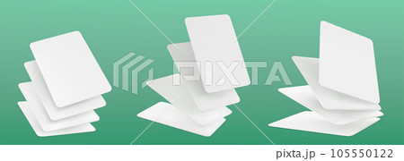 3d mockup of blank playing cards for poker 105550122