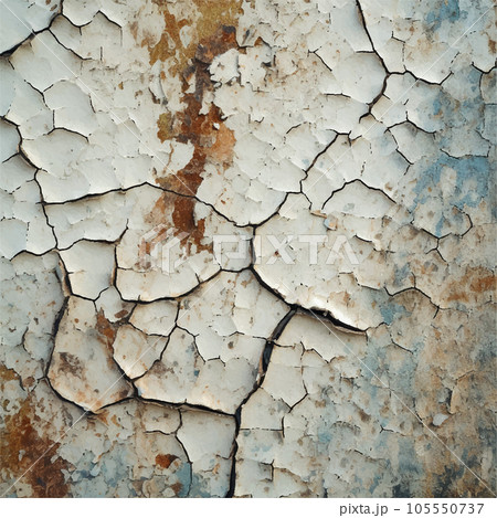Cracked paint texture vector illustration 105550737