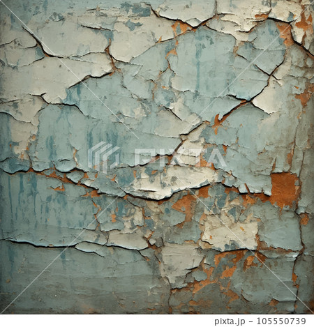 Cracked paint texture vector illustration 105550739