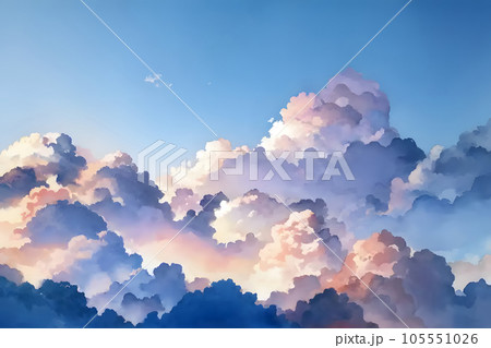 茜色の空と雲 茜色の空と雲 105551026