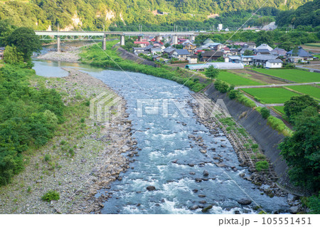 利根川 田園風景 赤城町棚下付近 早朝の風景 利根川 田園風景 赤城町棚下付近 早朝の風景 105551451
