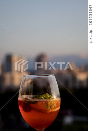 cocktail in glass. cocktail in glass. 105551647