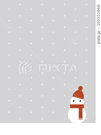 シンプルな雪だるま 105551668