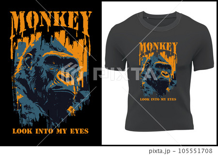 Monkey Dad Like A Regular Dad But Cooler Funny Dad Lover t Shirt Design. 105551708