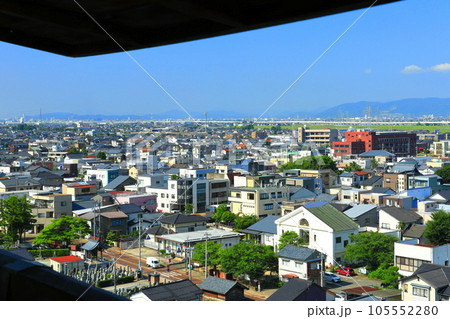 【福井県】丸岡城から見た坂井市街地 105552280