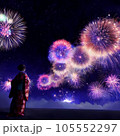 花火を見る人 105552297