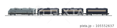 Locomotive with railway tank cars Locomotive with railway tank cars 105552637