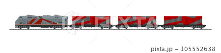 Locomotive with cargo container Locomotive with cargo container 105552638