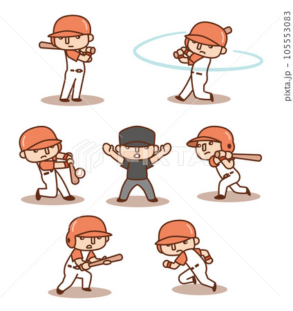 かわいい野球イラスト集〜攻撃編〜 105553083