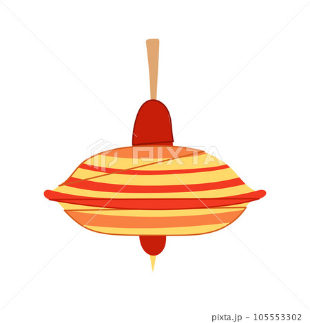 game spinning top cartoon vector illustration 105553302