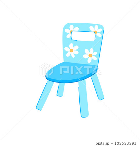 child kid chair cartoon vector illustration 105553593