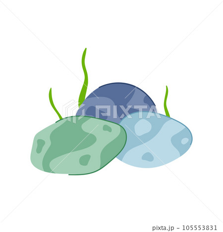 seaweed aquarium stone cartoon vector illustration seaweed aquarium stone cartoon vector illustration 105553831