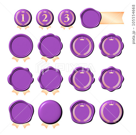 パープルのラベルセット 105554668