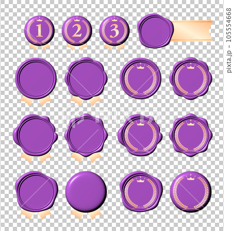 パープルのラベルセット 105554668