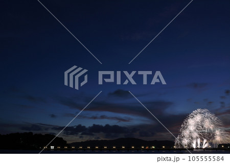 夏の夜空に咲く華麗な花火 <蒲郡納涼花火大会> 夏の夜空に咲く華麗な花火 <蒲郡納涼花火大会> 105555584