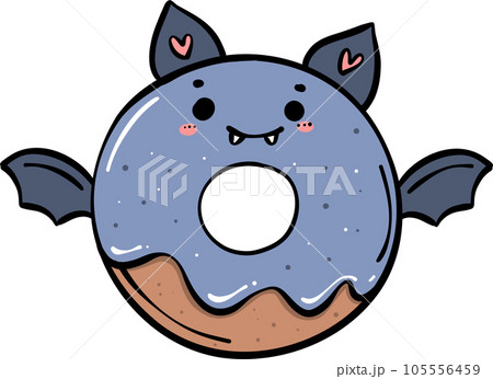 Cute colorful spooky Halloween Donut Costume Doodle. Adorable Vibrant Festive Delight fun hand drawing. Cute colorful spooky Halloween Donut Costume Doodle. Adorable Vibrant Festive Delight fun hand drawing. 105556459