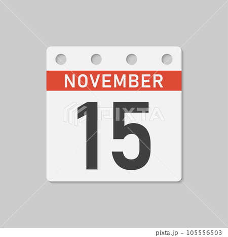 Icon page calendar day - 15 November Icon page calendar day - 15 November 105556503