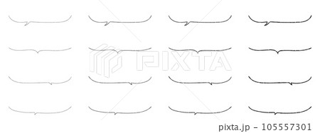 ベクターのかわいい手書きの下線ふきだしセット 黒 あしらい シンプル Black ベクターのかわいい手書きの下線ふきだしセット 黒 あしらい シンプル Black 105557301
