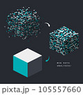 Big data visual information background. Social network concept. Connection vector background. 105557660