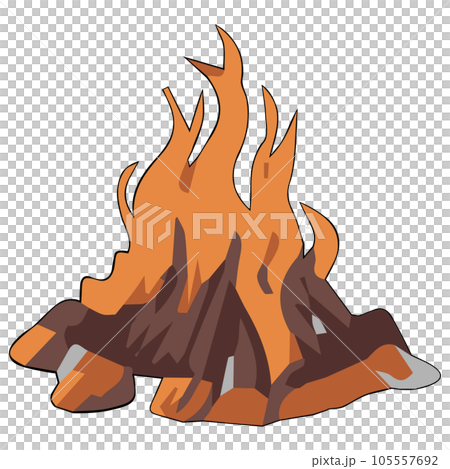 Camping campfire clipart flat design on transparent background, camping isolated clipping path element Camping campfire clipart flat design on transparent background, camping isolated clipping path element 105557692