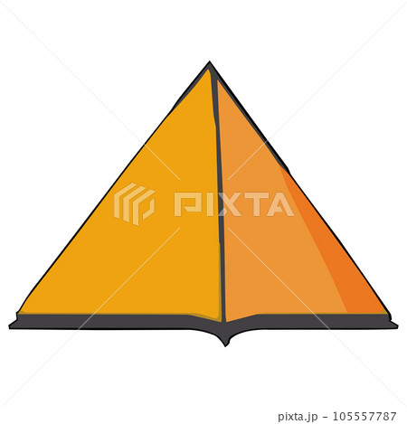 Camping tent clipart flat design on transparent background, camping isolated clipping path element	 105557787