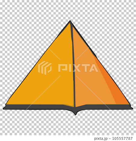 Camping tent clipart flat design on transparent background, camping isolated clipping path element	 105557787
