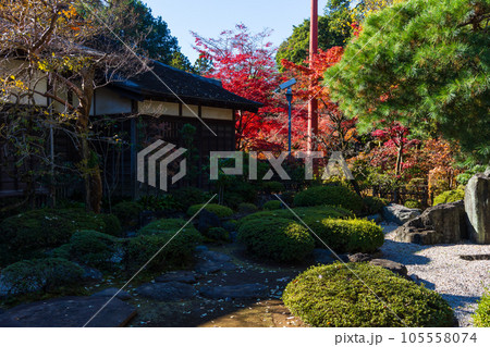 秋の小江戸川越　紅葉の喜多院　曲水の庭（轉合の庭） 105558074