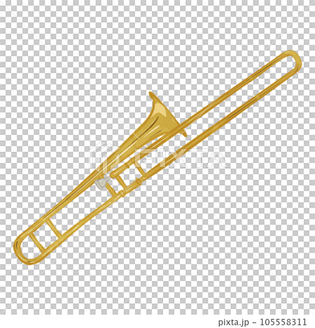 かわいいトロンボーンのイラスト 105558311