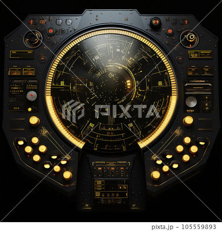 Alien spaceship control panel. 105559893
