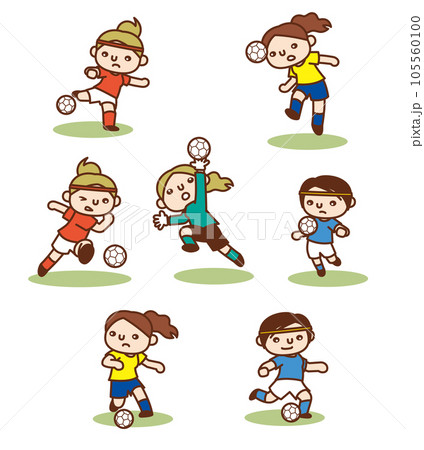 かわいい女子サッカーイラスト集 105560100