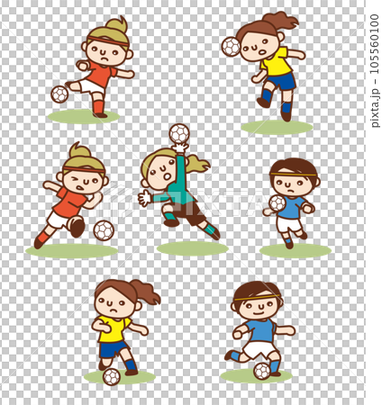 かわいい女子サッカーイラスト集 105560100
