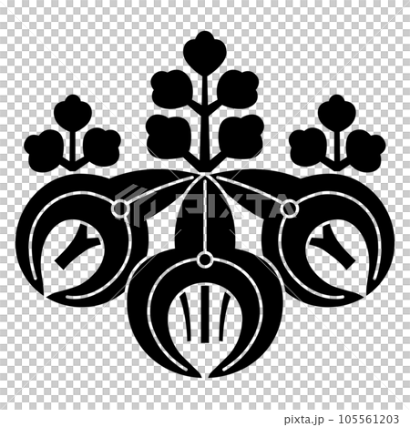 It's a family crest. It is called omodaka paulownia. It's a family crest. It is called omodaka paulownia. 105561203