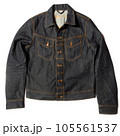 Denim jacket isolated. Blue jean coat on white background. 105561537