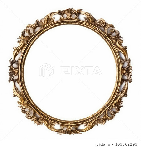 Classic gold frame. Isolated over white background. Classic gold frame. Isolated over white background. 105562295