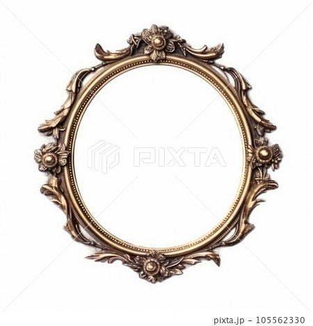 round antique empty picture frame round antique empty picture frame 105562330
