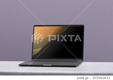 computer mockup image blank screen. Copy space 105562652