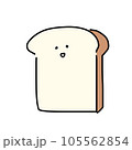 かわいい食パンのシンプルなイラスト 105562854